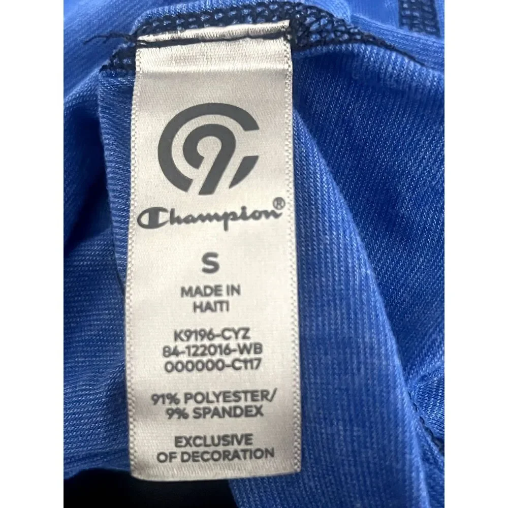 Champion Women's Racerback Tank Top Blue with Black Trim Small